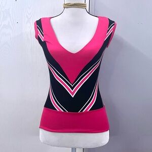 Vintage La Belle Striped Deep V Tank
A11